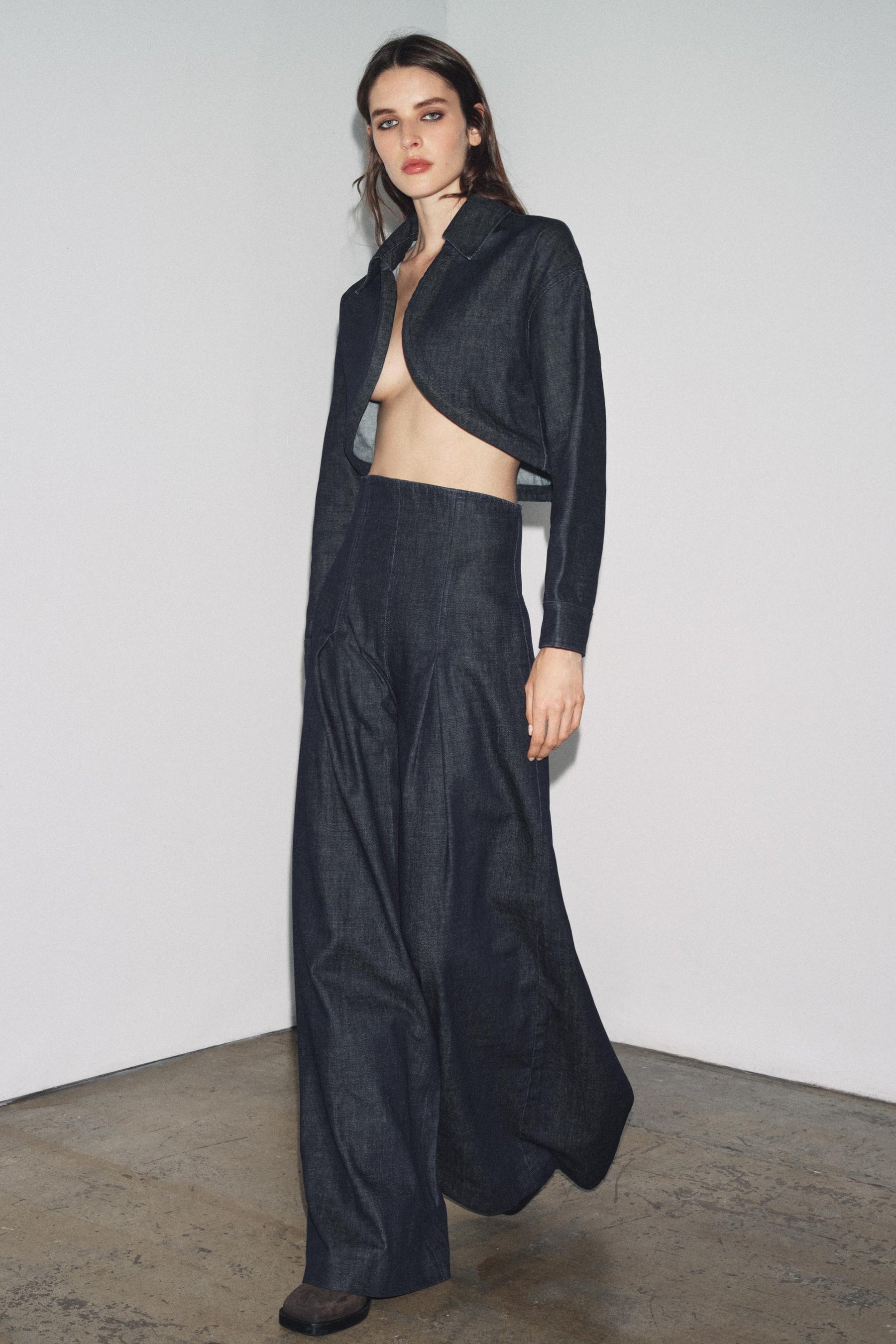 ZW COLLECTION DENIM BOLERO JACKET - Image 4