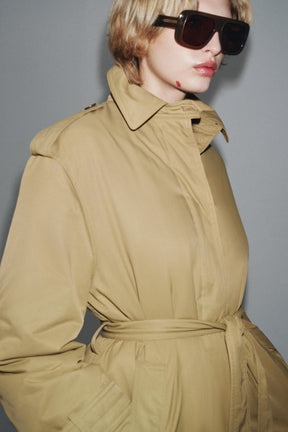 ZW COLLECTION PADDED TRENCH COAT WITH BELT - Image 2