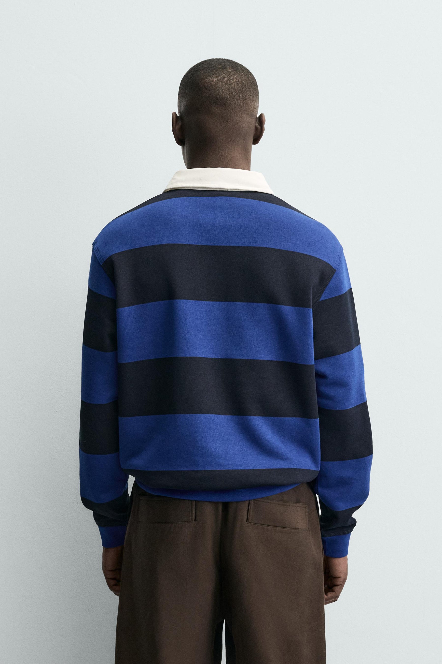 CONTRAST COLLAR POLO SWEATSHIRT - Image 3