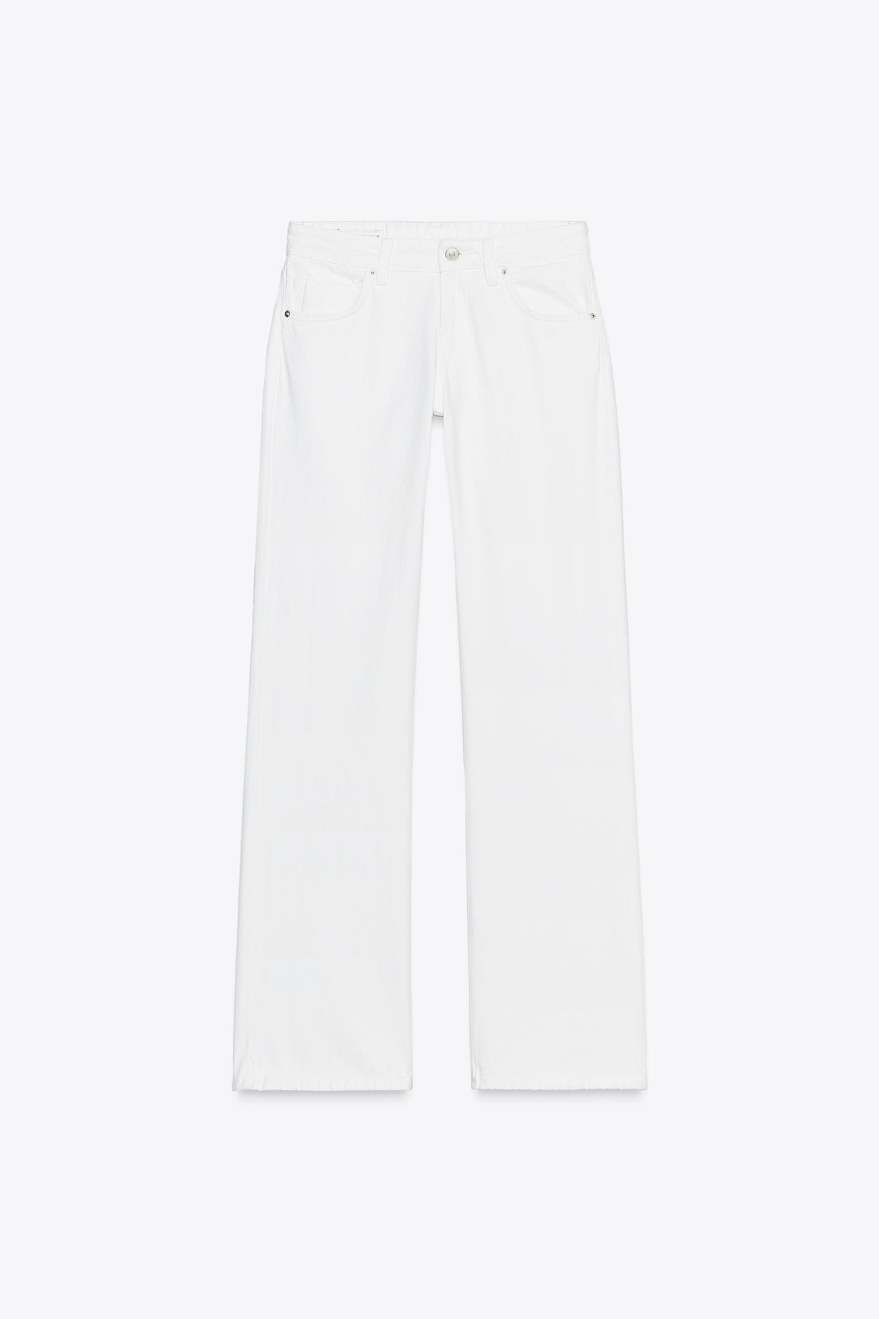 Wide-leg low-rise jeans