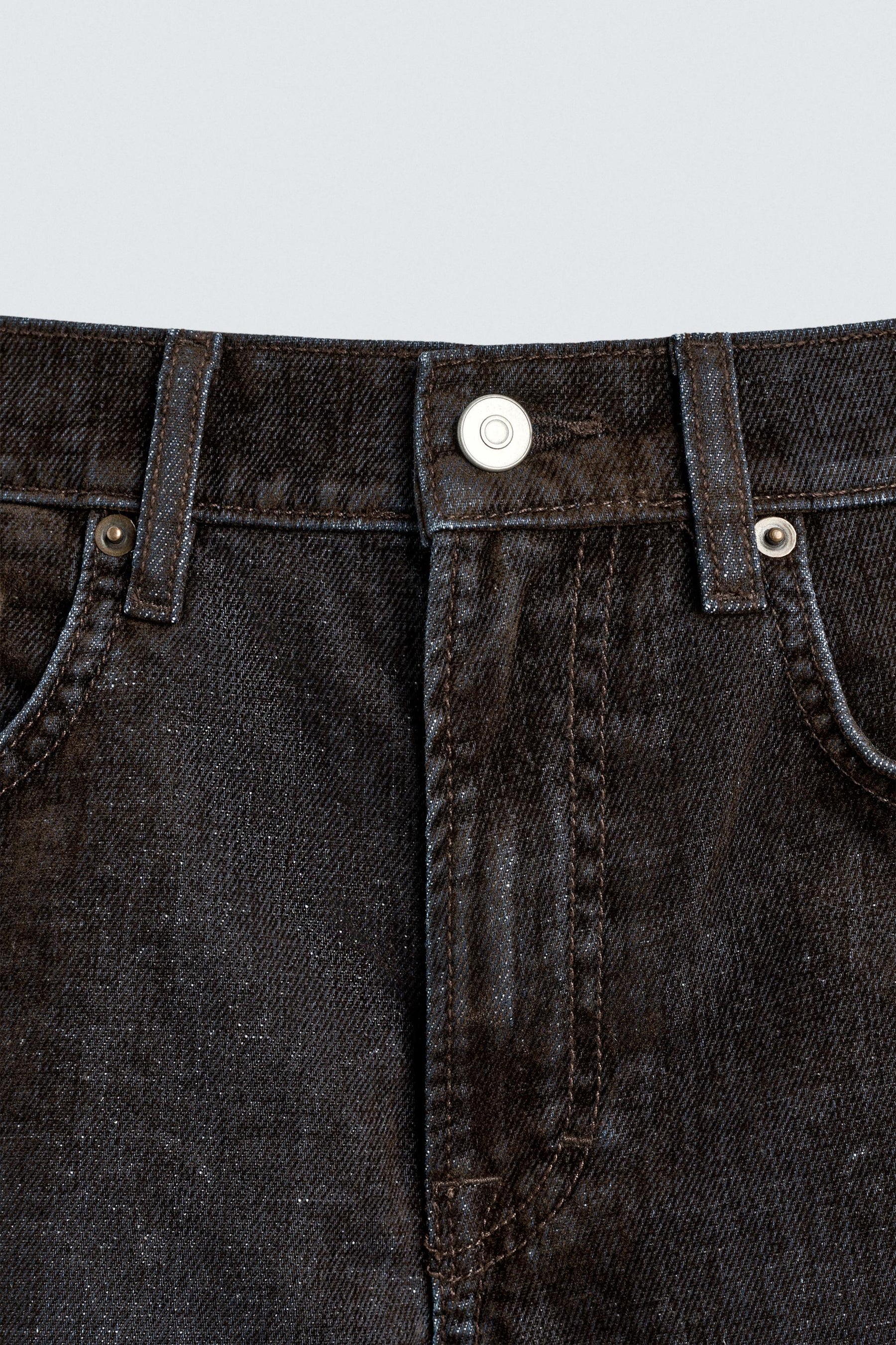 RELAXED FIT FLOCKED VELVET JEANS - Image 9