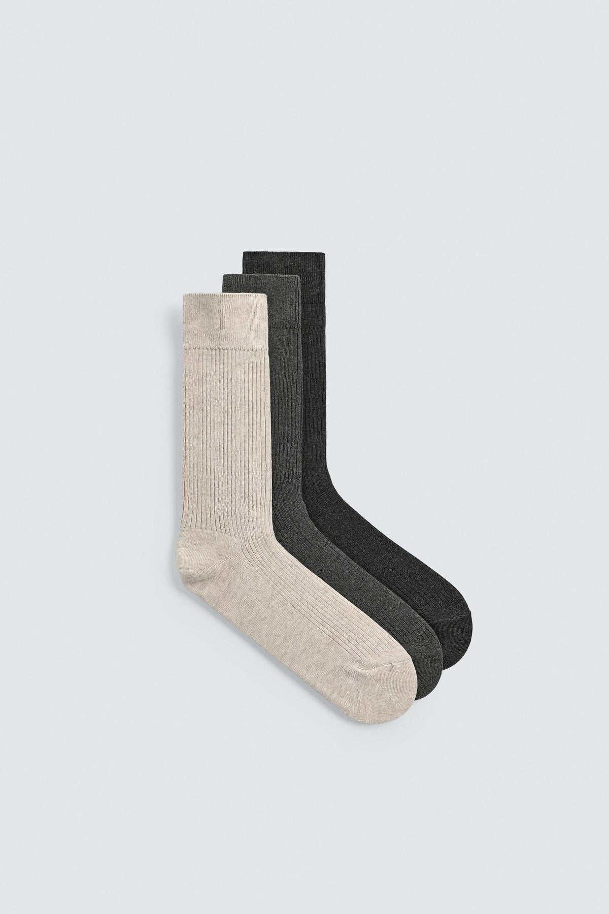3-PACK OF BASIC RIBBED SOCKS - Image 1