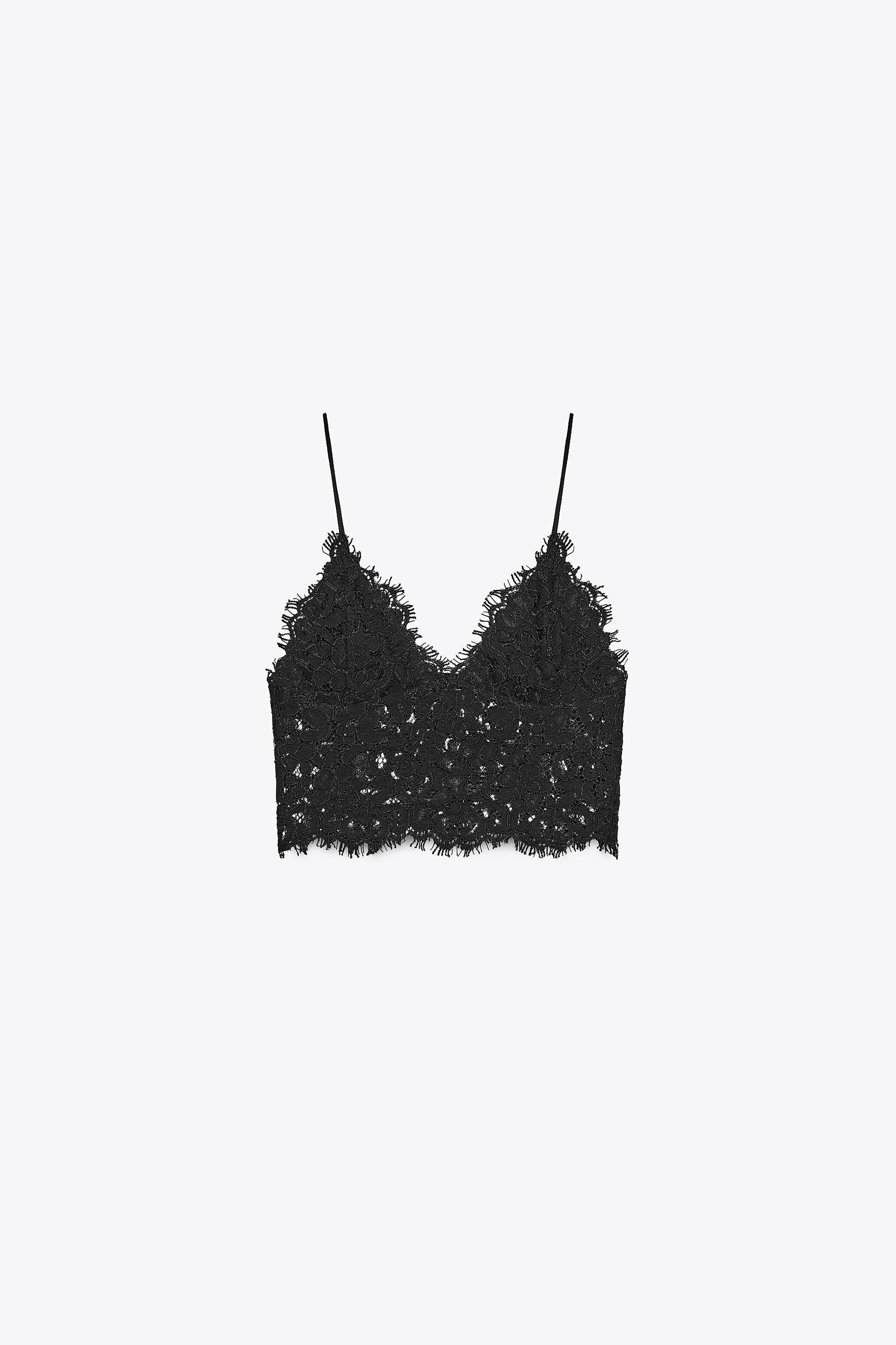 EMBROIDERED CROP TOP