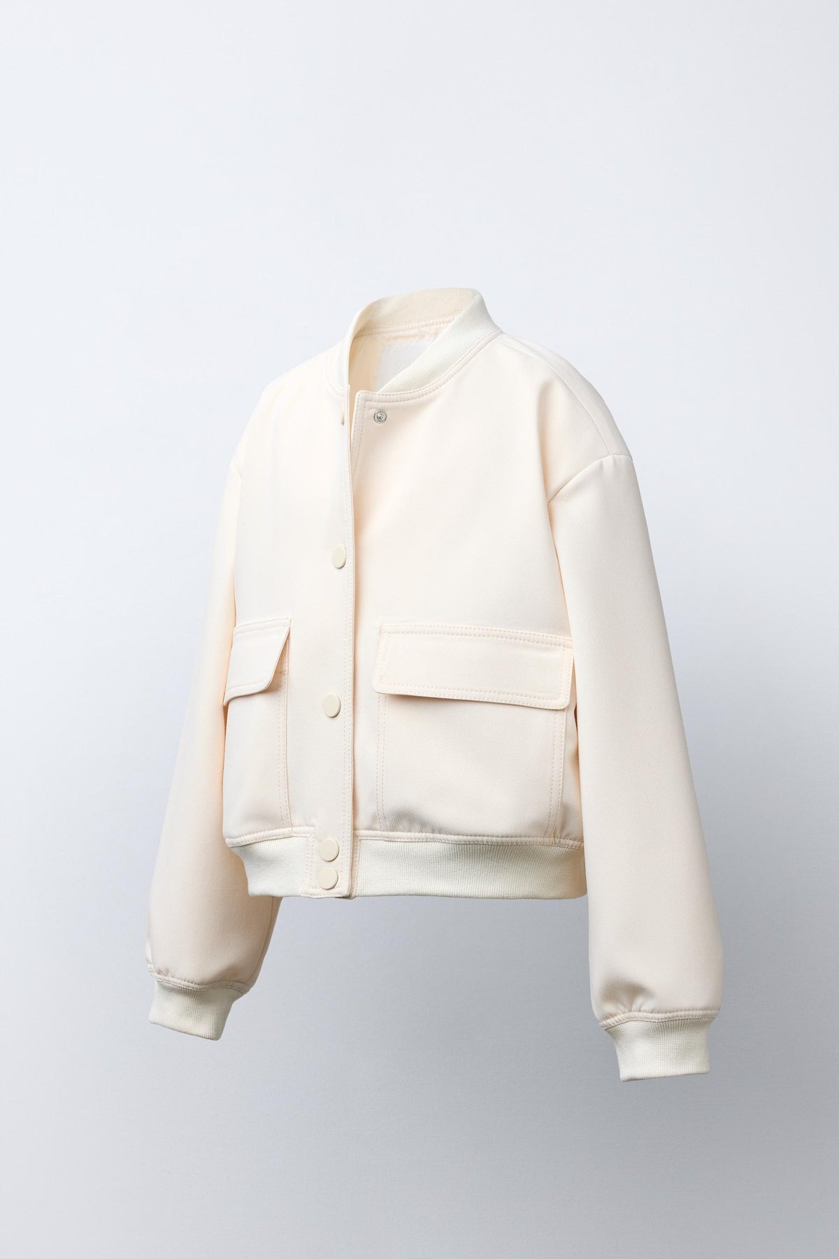 CROPPED BOMBER JACKET WITH SHOULDER PADS - Image 2