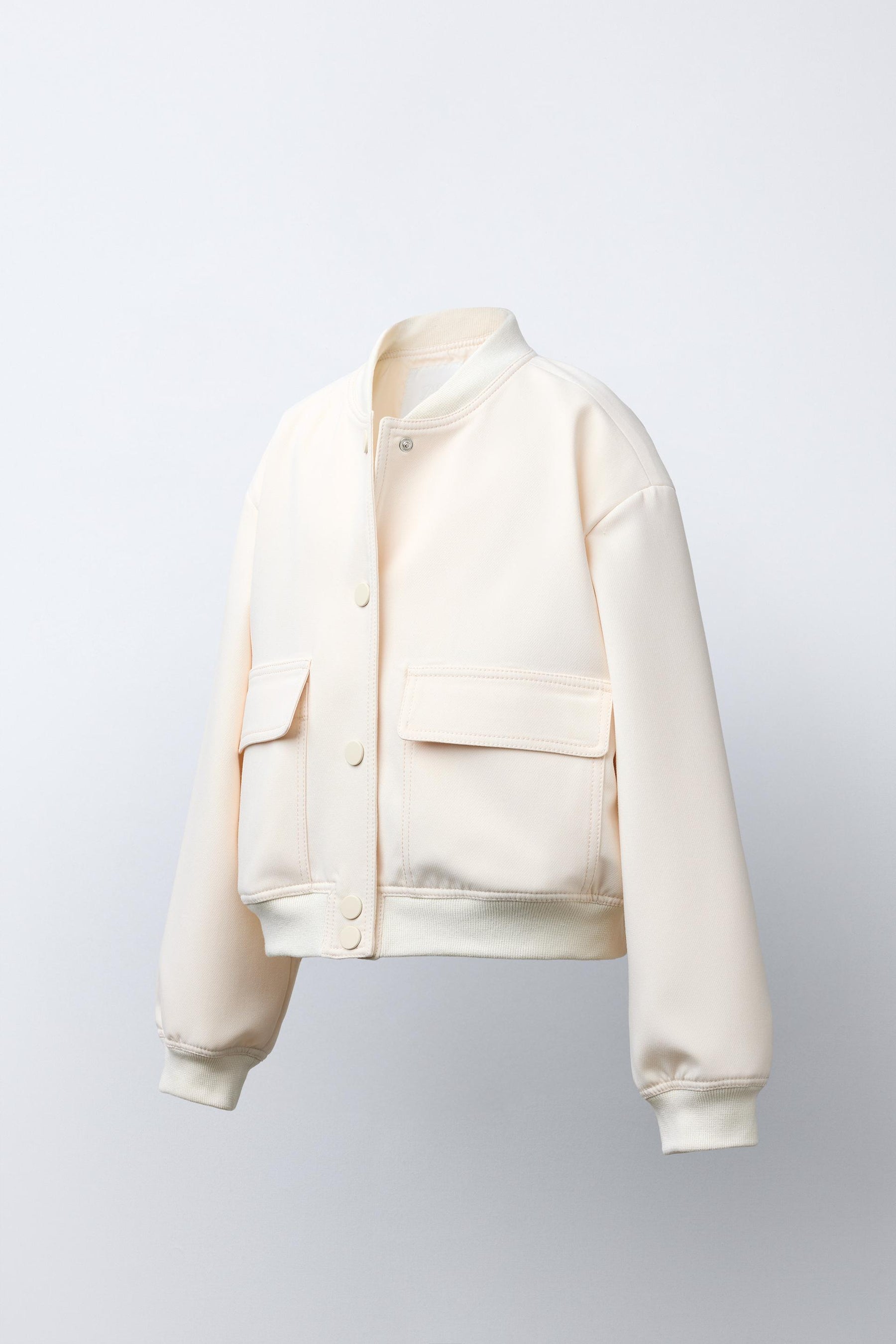 CROPPED BOMBER JACKET WITH SHOULDER PADS - Image 2