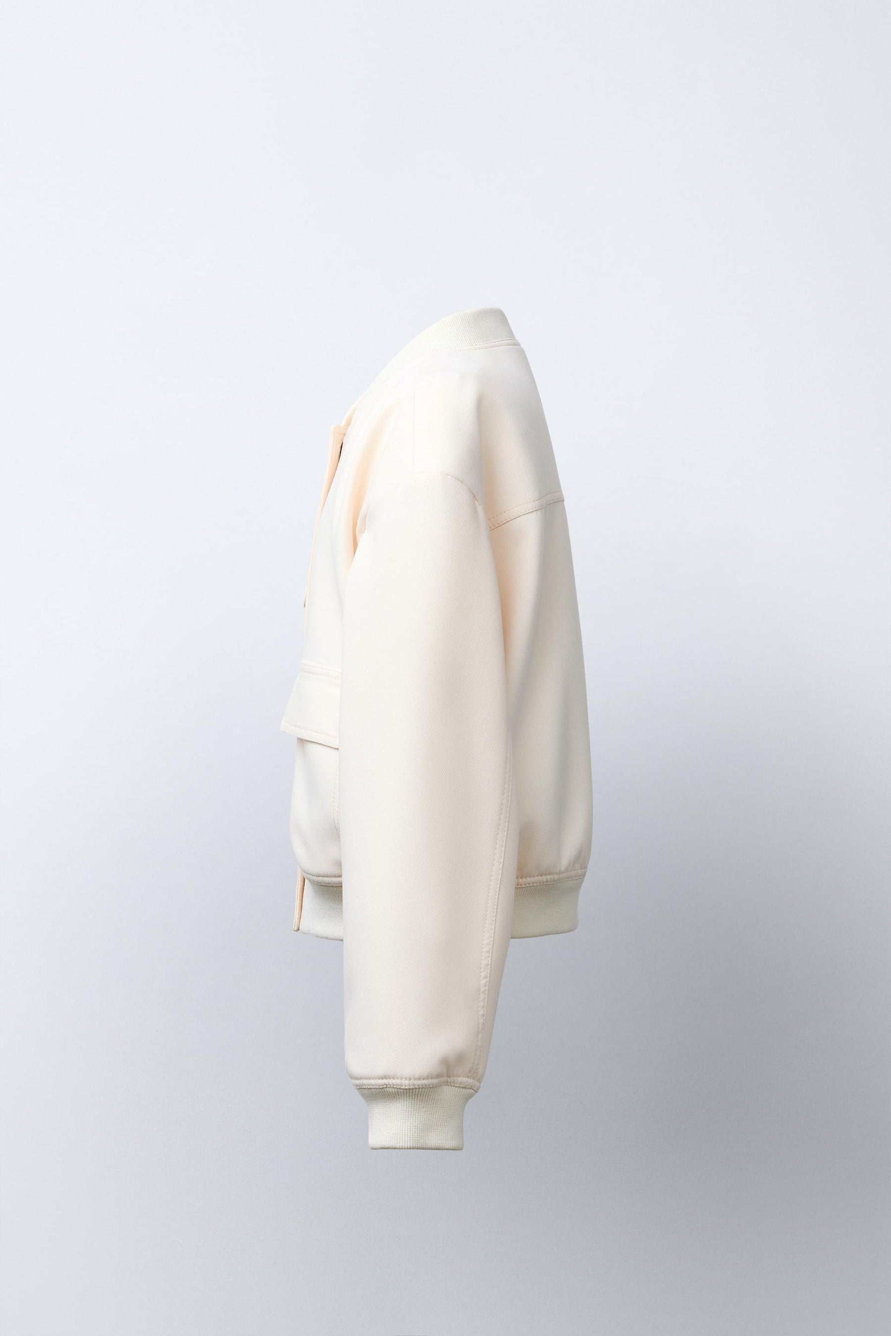 CROPPED BOMBER JACKET WITH SHOULDER PADS - Image 3