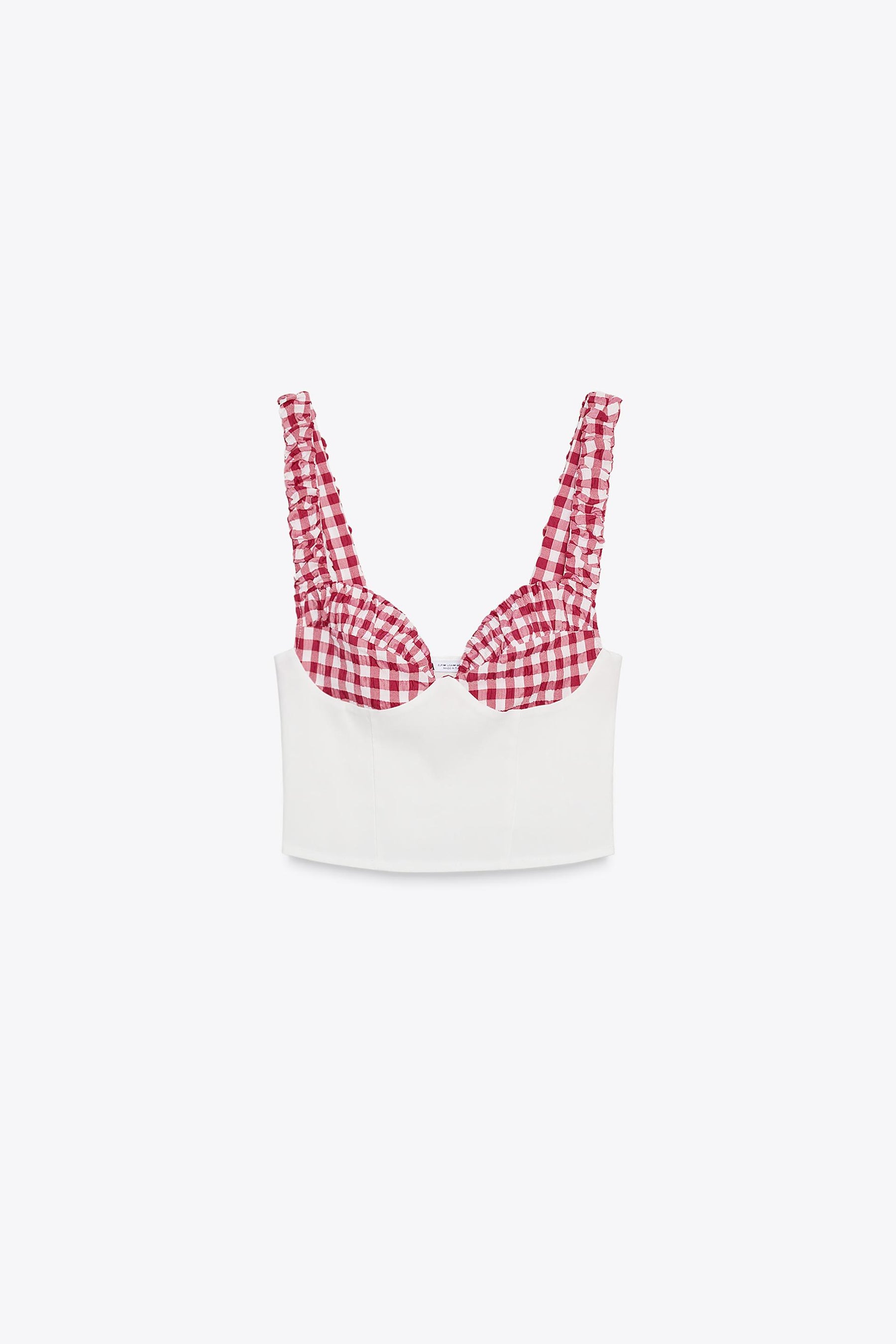 GINGHAM CORSET TOP