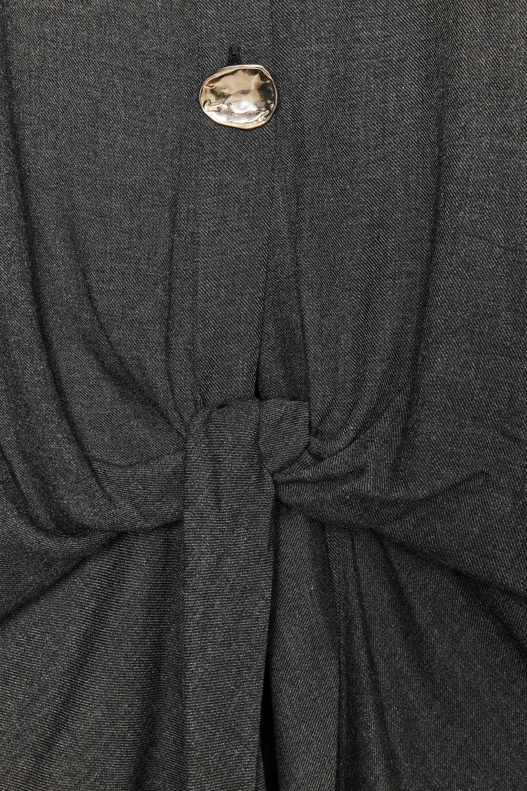 Knotted Metal-Button Shirt