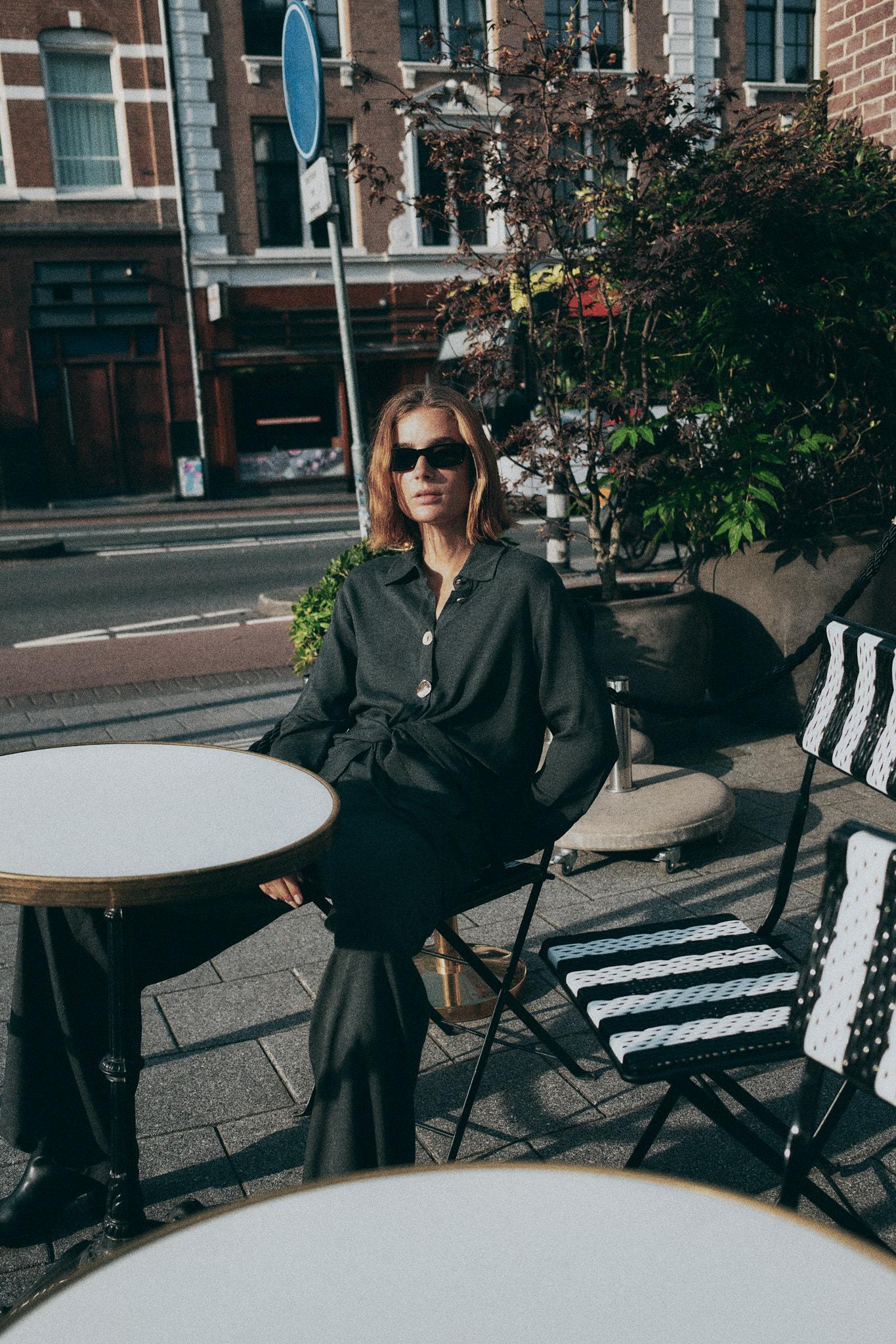 Knotted Metal-Button Shirt