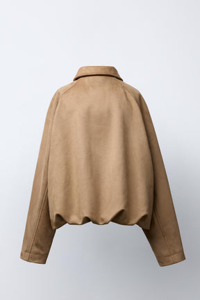 FAUX SUEDE BOMBER JACKET - Image 4