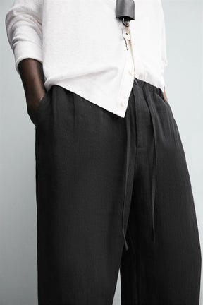 LINEN relaxed fit TROUSERS - Image 6