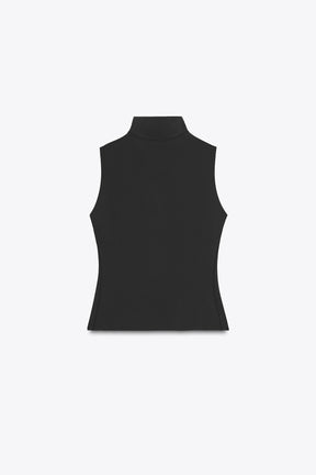 Polyamide High Neck Top