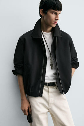 TEXTURED TWILL JACKET - Image 5