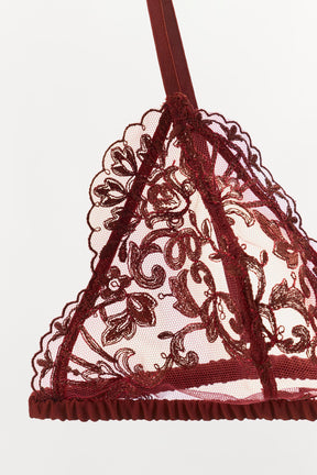 EMBROIDERED LACE BRALETTE