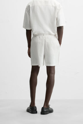 100% LINEN BERMUDA SHORTS - Image 3