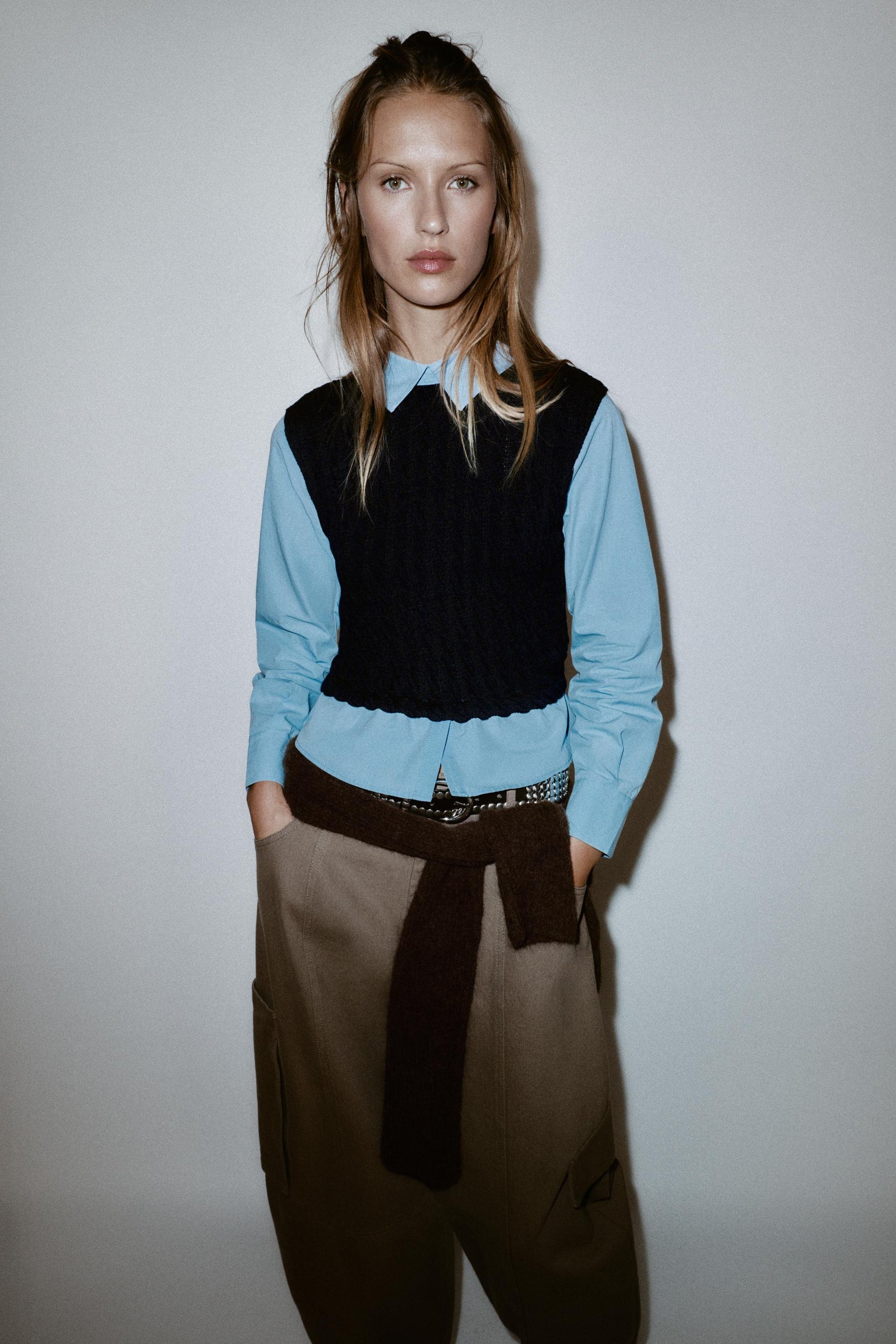 CONTRAST POPLIN SHIRT