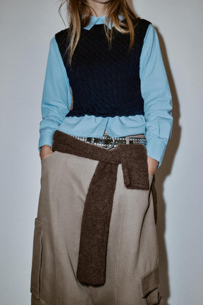 CONTRAST POPLIN SHIRT