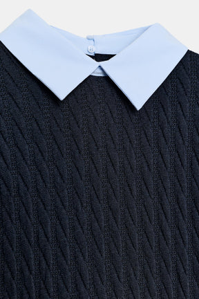 CONTRAST POPLIN SHIRT