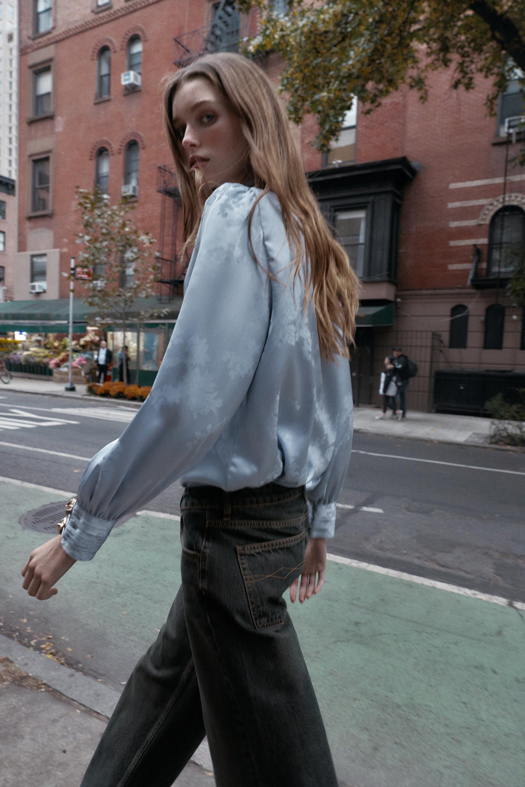 Satin-finish Jacquard Shirt