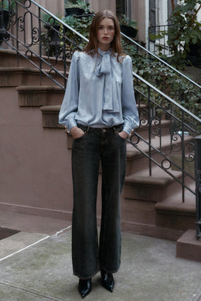 Satin-finish Jacquard Shirt