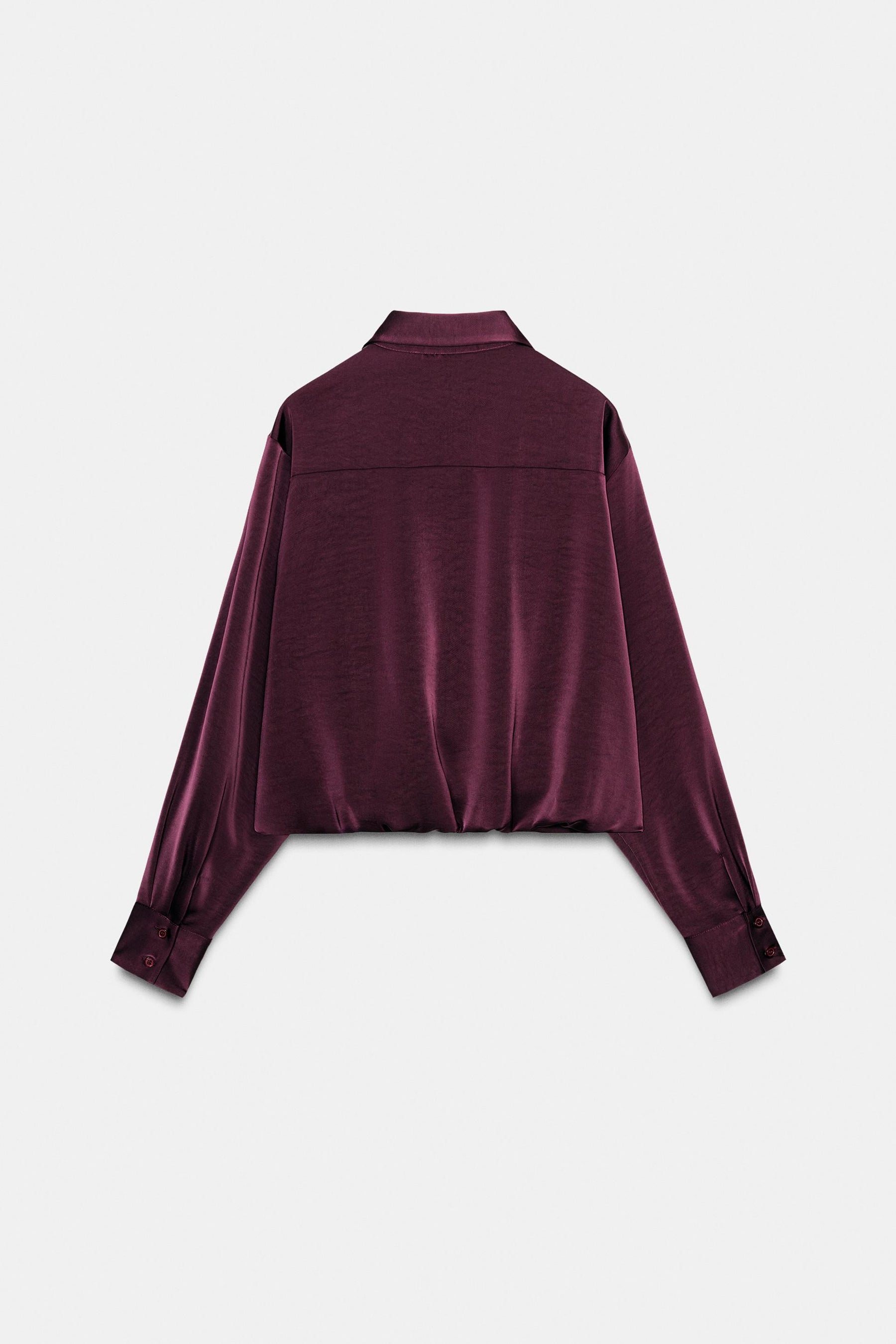 SATIN BALLOON SHIRT