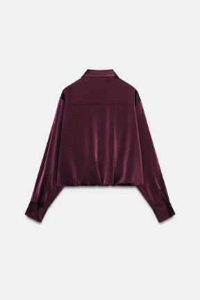 SATIN BALLOON SHIRT