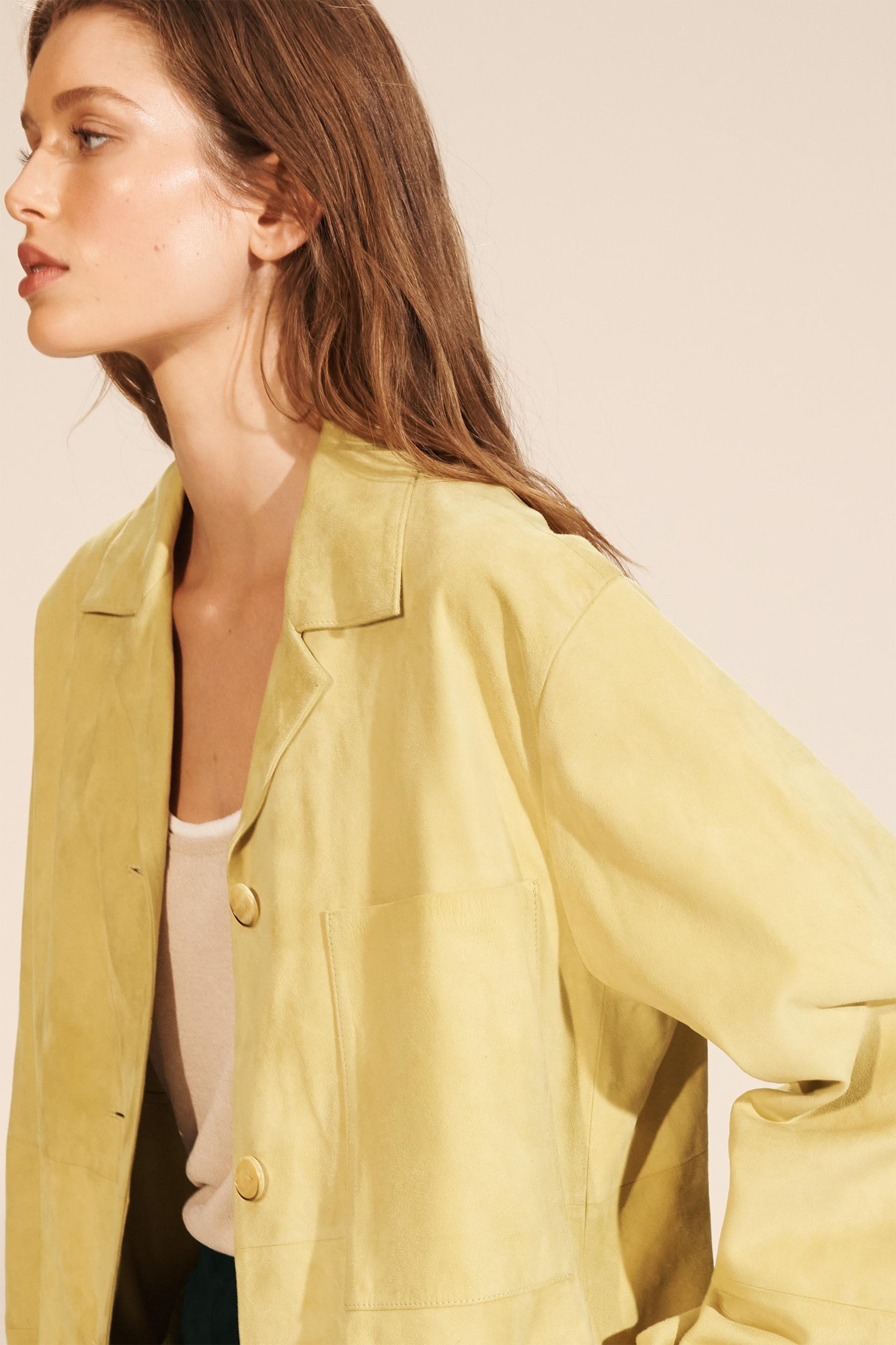 Suede Leather Pocket Shirt