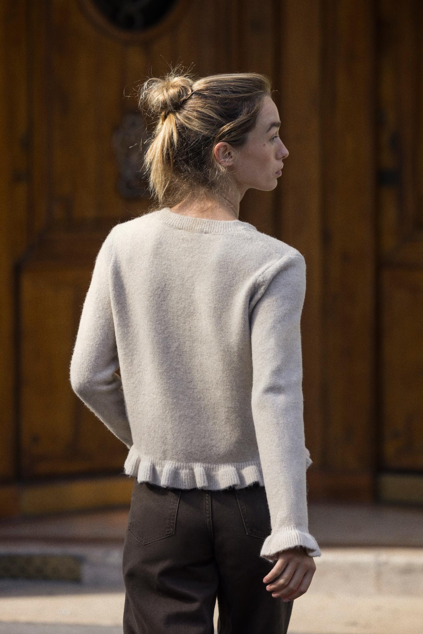 Ruffle Knit Cardigan