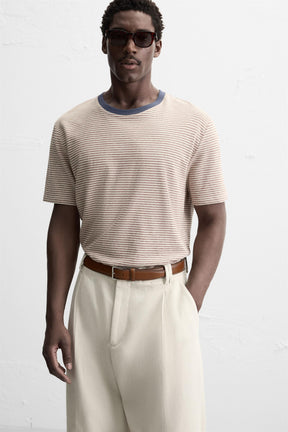 STITCHED LEATHER BELT - Image 2