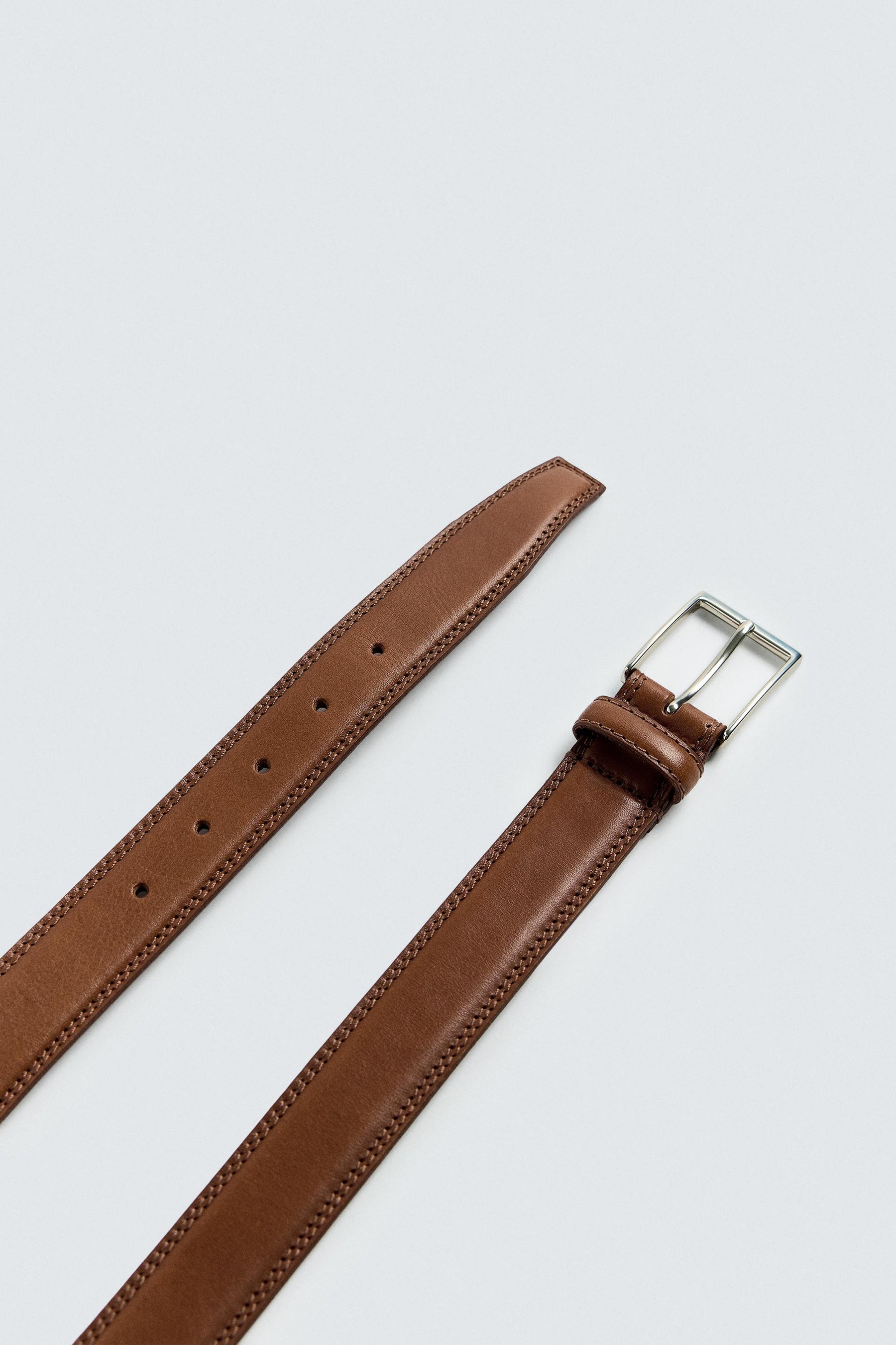 STITCHED LEATHER BELT - Image 4