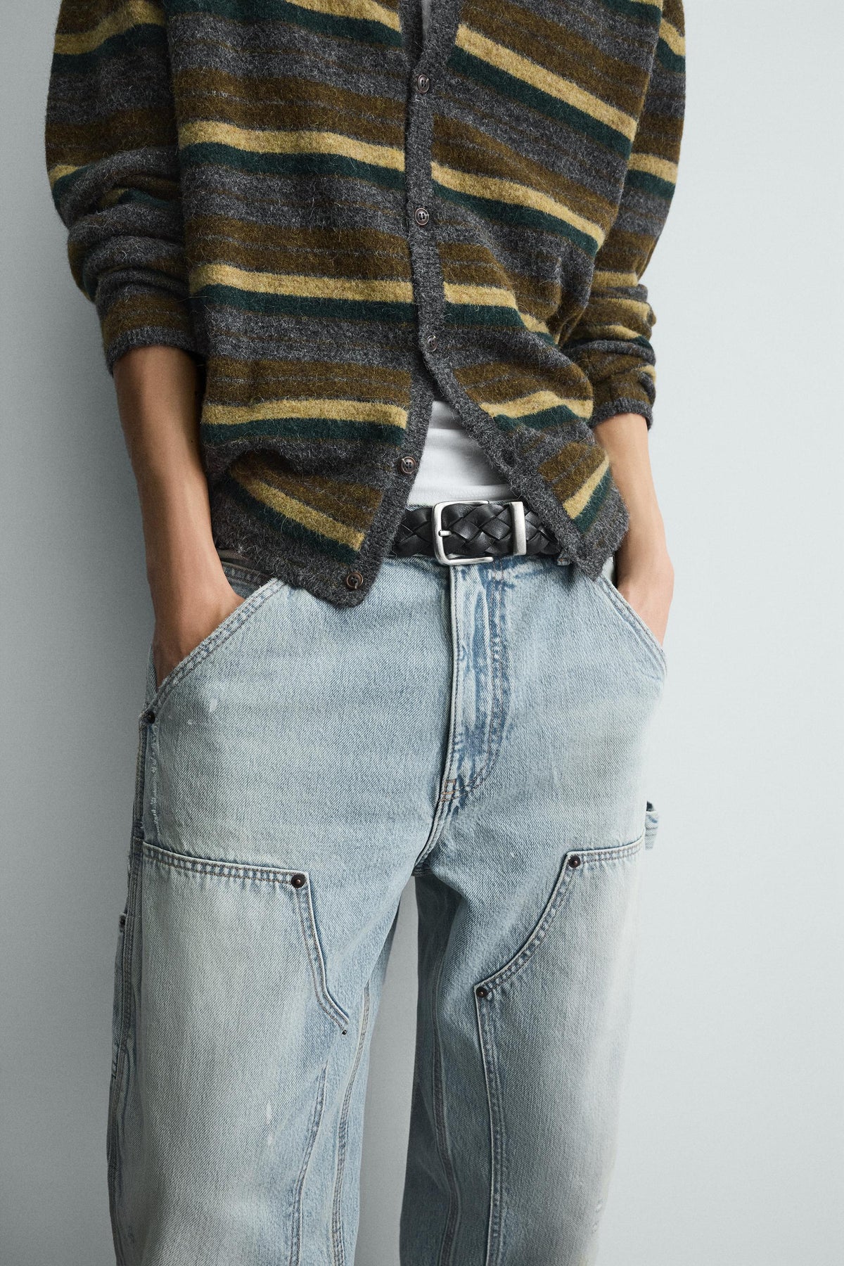 BRAIDED LEATHER BELT - Image 1