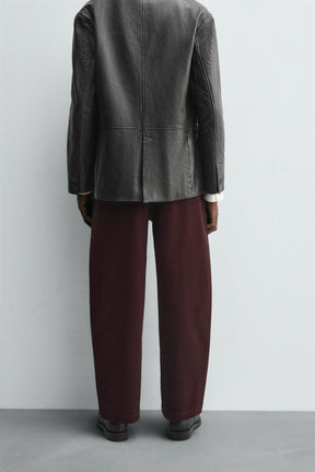 FLOCKED WIDE-LEG TROUSERS - Image 3