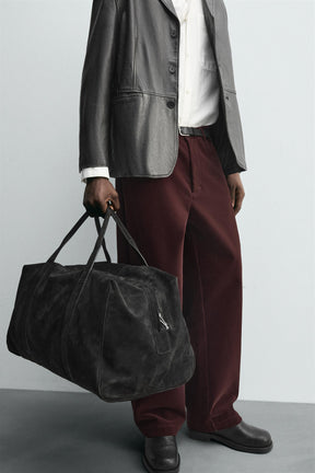 FLOCKED WIDE-LEG TROUSERS - Image 6