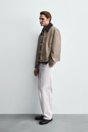 CONTRAST CROCHET COLLAR JACKET - Image 4