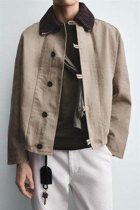 CONTRAST CROCHET COLLAR JACKET - Image 5