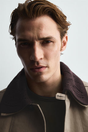 CONTRAST CROCHET COLLAR JACKET - Image 6