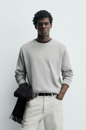 TEXTURED COTTON JUMPER - Image 2