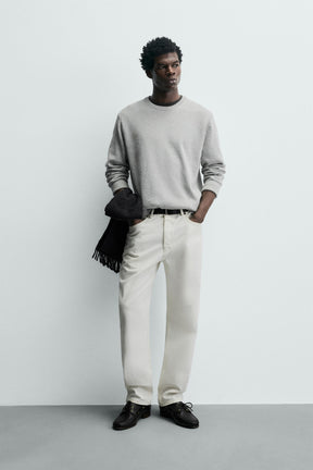 TEXTURED COTTON JUMPER - Image 1
