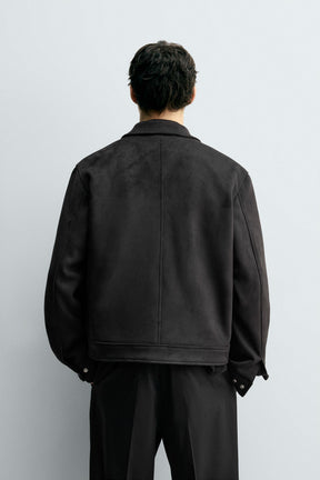 FAUX SUEDE REGULAR FIT JACKET - Image 3