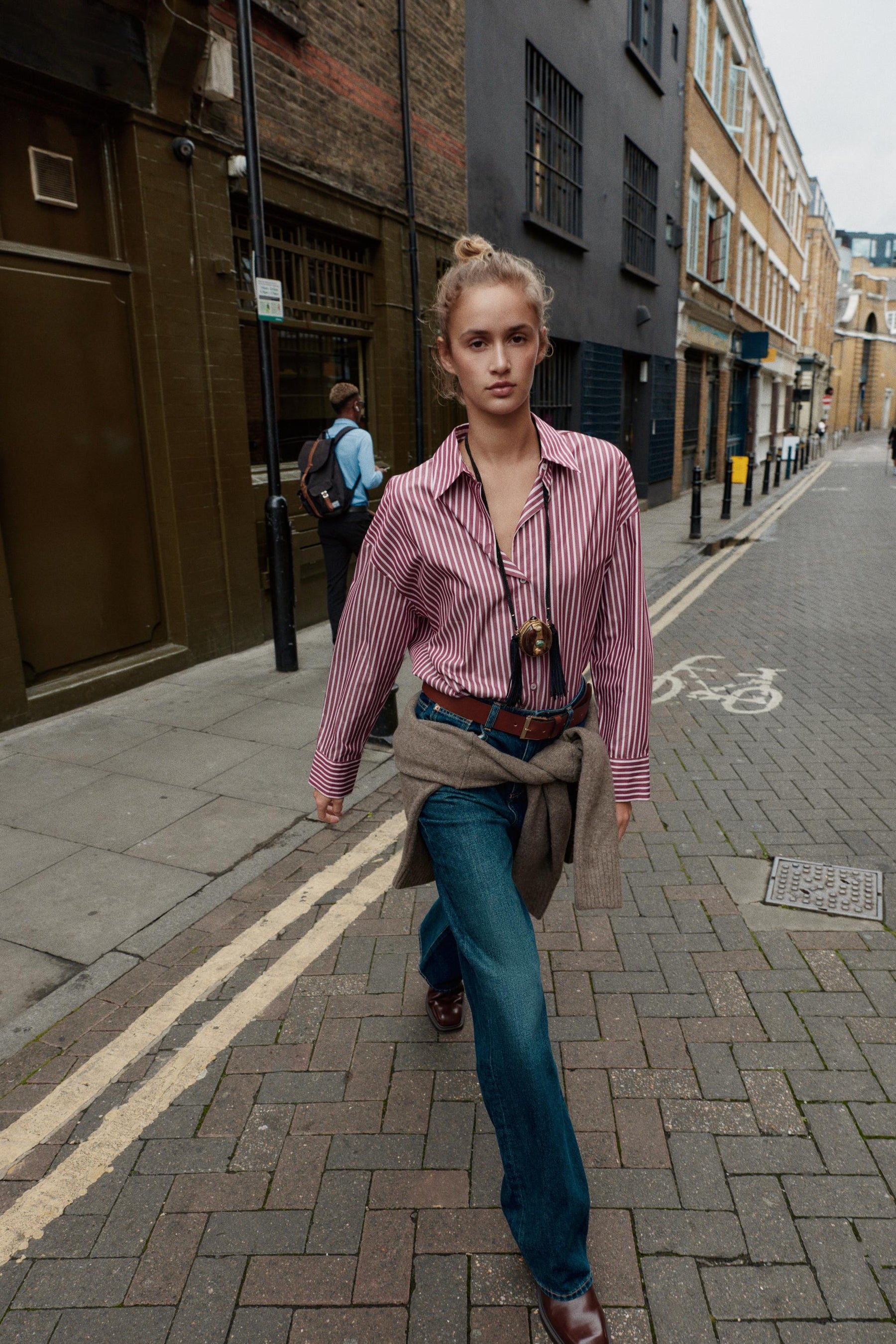 STRIPED POPLIN SHIRT
