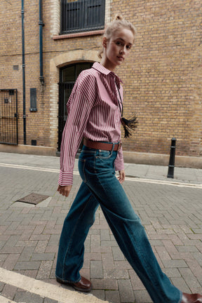 STRIPED POPLIN SHIRT
