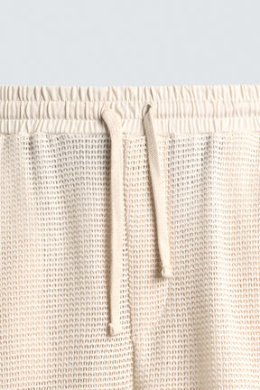 RELAXED FIT OPEN WEAVE TROUSERS - Image 8