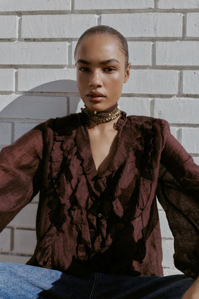 Ruffled Fashion Blouse