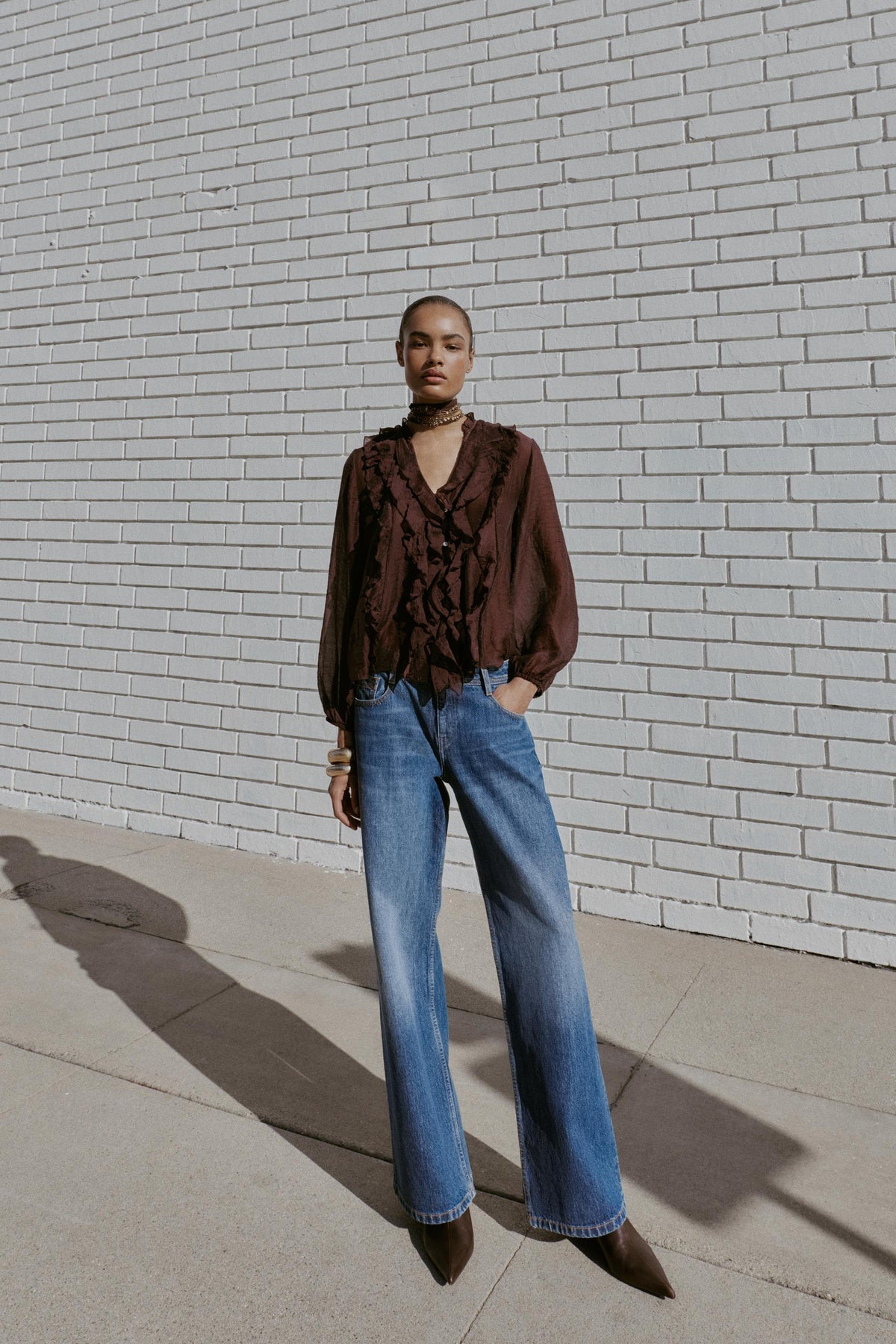 Ruffled Fashion Blouse