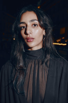 SEMI-SHEER DRAPED SHIRT