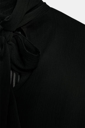 SEMI-SHEER DRAPED SHIRT