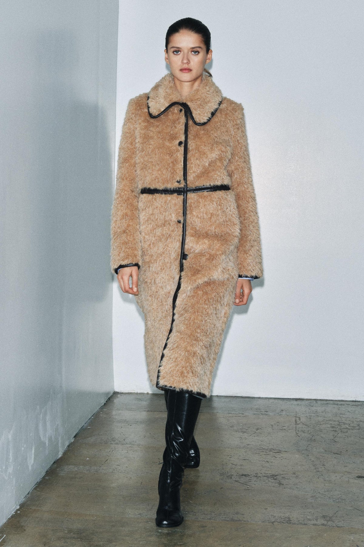 LONG FAUX SHEARLING COAT - LIMITED EDITION - Image 1