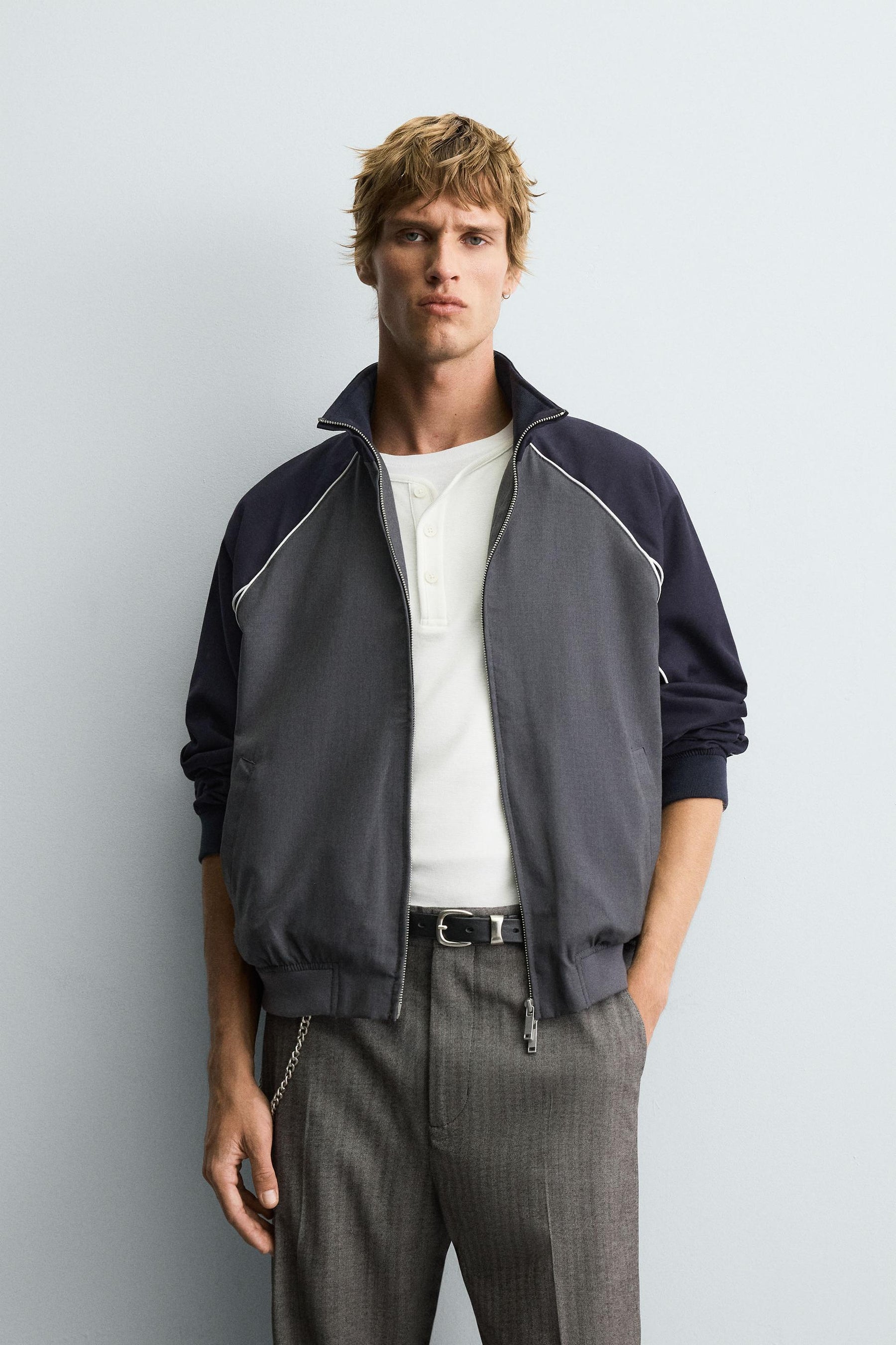 CONTRAST COLOUR BLOCK JACKET - Image 2