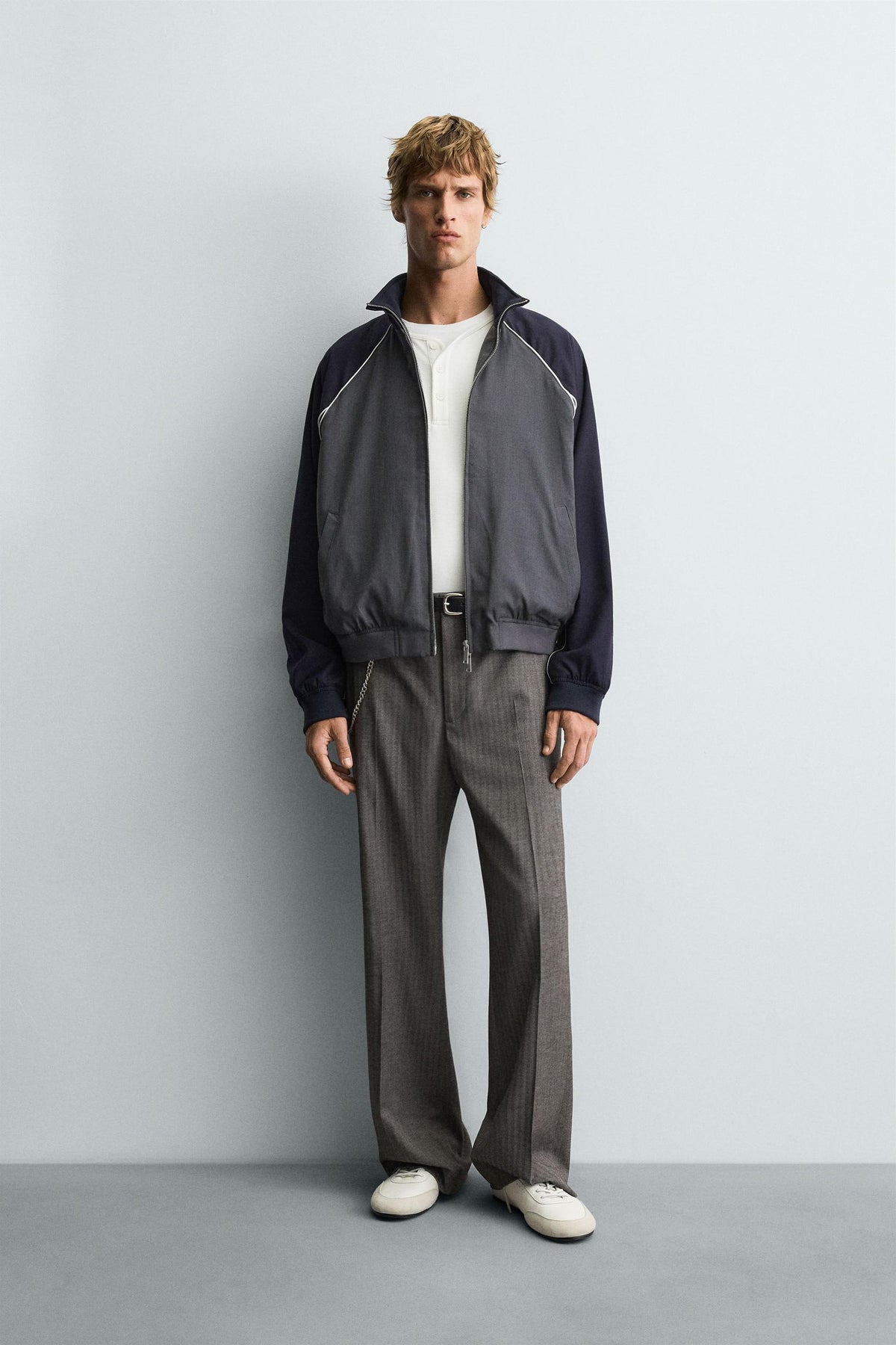 CONTRAST COLOUR BLOCK JACKET - Image 1