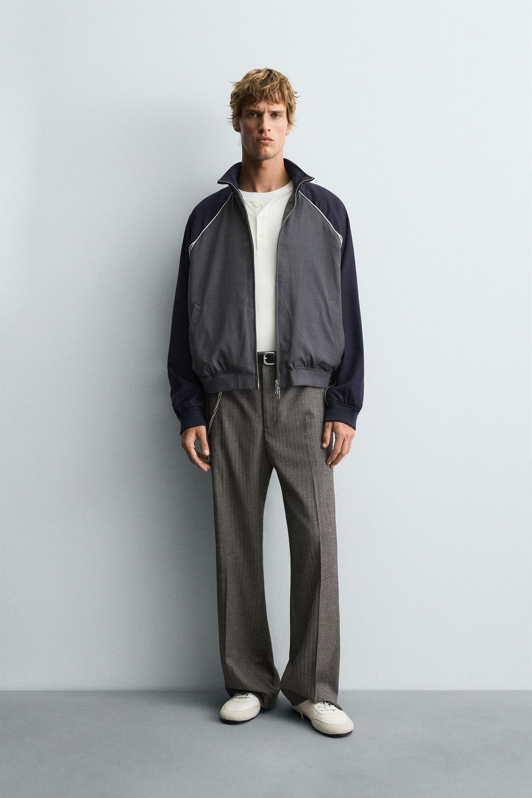 CONTRAST COLOUR BLOCK JACKET - Image 1